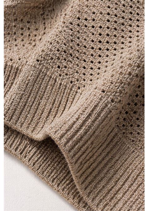 Polo in maglia traforata Tagliatore tortora in cotone TAGLIATORE | Polo | FINLAY PWE26-02727